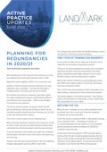 June 2020 - Planning For Redundancies In 2021